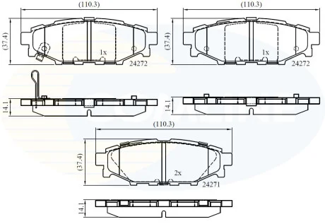Comline - Гальмівні колодки до дисків COMLINE CBP36052