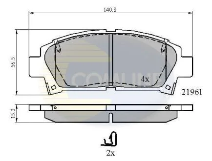Comline - Гальмівні колодки до дисків COMLINE CBP3713