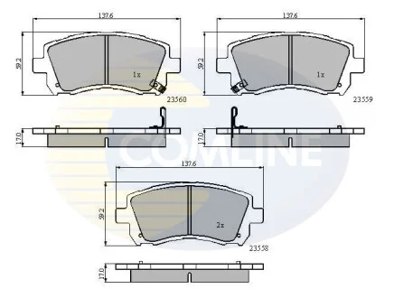 Comline - Гальмівні колодки до дисків COMLINE CBP3722