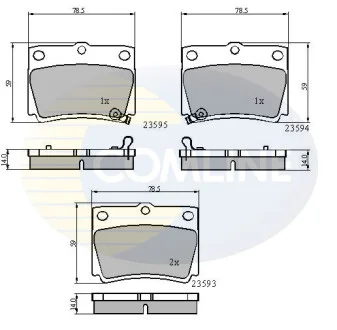 Comline - Гальмівні колодки до дисків COMLINE CBP3775