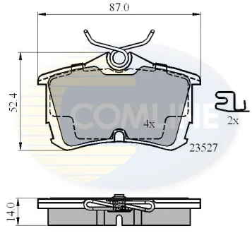 Comline - Гальмівні колодки до дисків COMLINE CBP3803