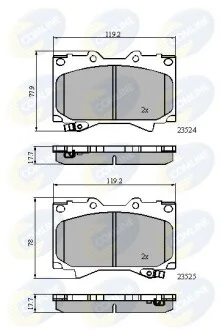 Comline - Гальмівні колодки до дисків COMLINE CBP3831