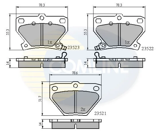 Comline - Гальмівні колодки до дисків COMLINE CBP3841 (фото 1)