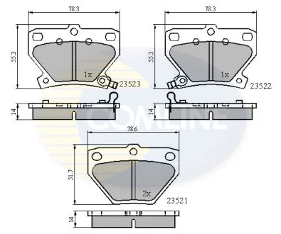 Comline - Гальмівні колодки до дисків COMLINE CBP3841
