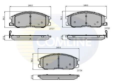 Comline - Гальмівні колодки до дисків COMLINE CBP3902