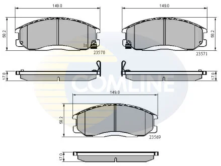 Comline - Гальмівні колодки до дисків COMLINE CBP3938