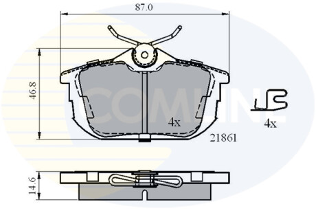 - Гальмівні колодки до дисків COMLINE CBP3945