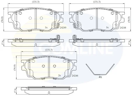 Comline - Гальмівні колодки до дисків COMLINE CBP3948
