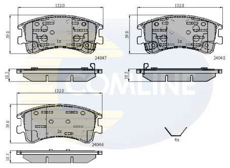 Comline - Гальмівні колодки до дисків COMLINE CBP3950
