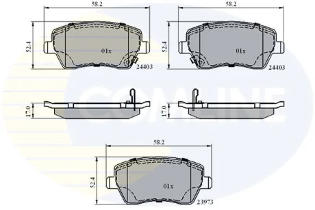 Comline - Гальмівні колодки до дисків COMLINE CBP3984