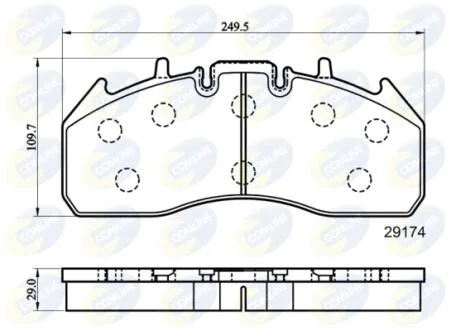 Comline - Гальмівні колодки до дисків COMLINE CBP9078MK