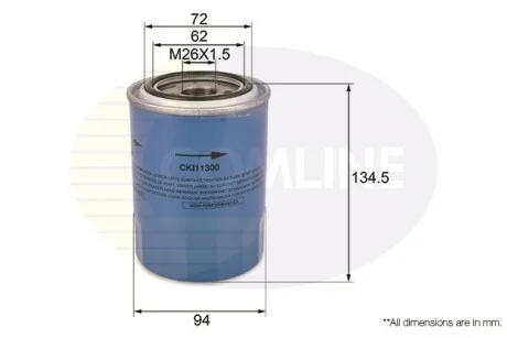 Comline - Фільтр оливи (аналогWL7450/OC526) COMLINE CKI11300