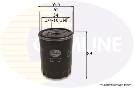 Comline - Фільтр оливи (аналогWL7166/OC218) COMLINE CNS11216