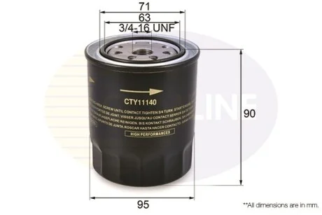 Comline - Фільтр оливи (аналогWL7113/OC133) COMLINE CTY11140