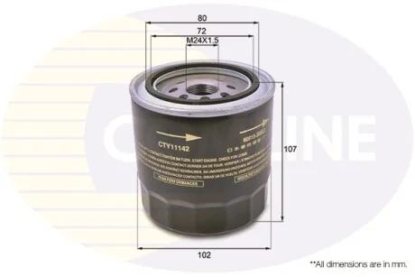 Comline - Фільтр оливи (аналогWL7235/OC294) COMLINE CTY11142