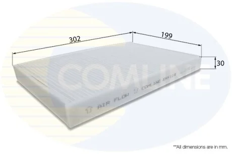 Comline - Фільтр салону (аналогWP6828/LA75) COMLINE EKF119