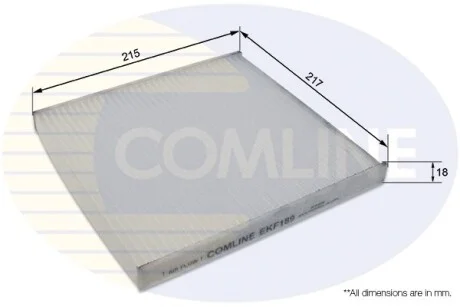 Comline - Фільтр салону (аналогWP9026/LA477) COMLINE EKF189
