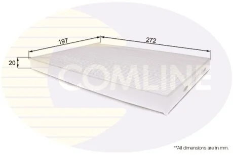 Comline - Фільтр салону (аналогWP9370/LA408) COMLINE EKF190