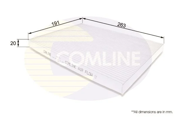 Comline - Фільтр салону (аналогWP9350/LA396) COMLINE EKF191 (фото 1)