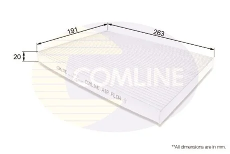 Comline - Фільтр салону (аналогWP9350/LA396) COMLINE EKF191