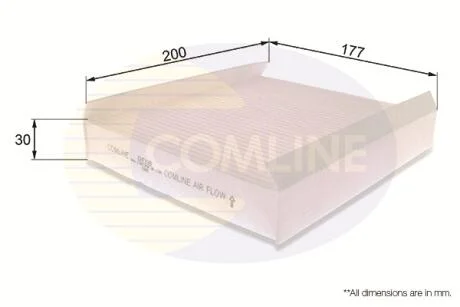 Comline - Фільтр салону (аналогWP9320) COMLINE EKF198