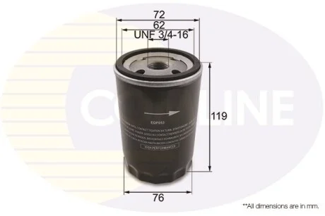 Comline - Фільтр оливи (аналогWL7110/OC49) COMLINE EOF053