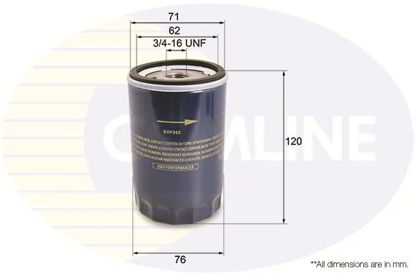 Comline Фільтр оливи COMLINE EOF062 (фото 1)
