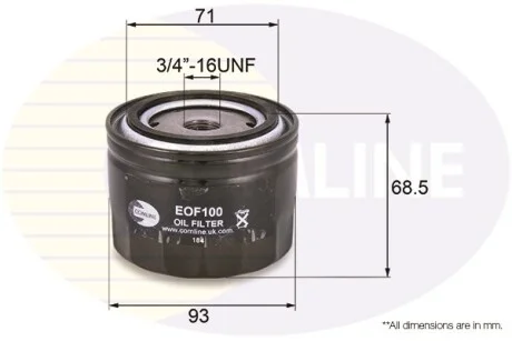 Comline - Фільтр оливи (аналогWL7168/OC384) COMLINE EOF100