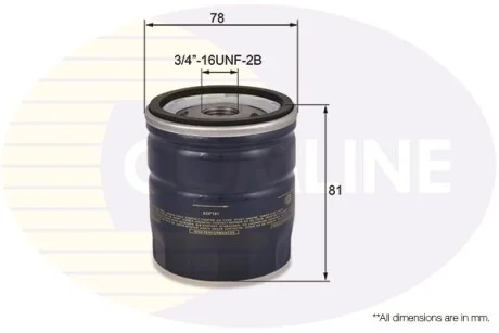 Comline - Фільтр оливи (аналогWL7323/OC1063) COMLINE EOF181