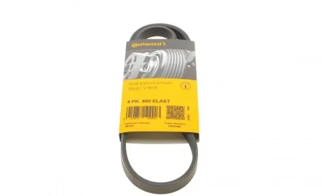 Ремень генератора BMW 3 (E46/E90)/5 (E60)/6 (E63)/X3 (E83)/X5 (E53) 03-11 Contitech 4PK860 ELAST