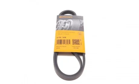 Ремінь генератора Fiat Fiorino 1.4/1.6i 93-01/Mitsubishi Galant 1.8/2.0 87-03/Toyota Hilux 2.4 97-05 Contitech 4PK938