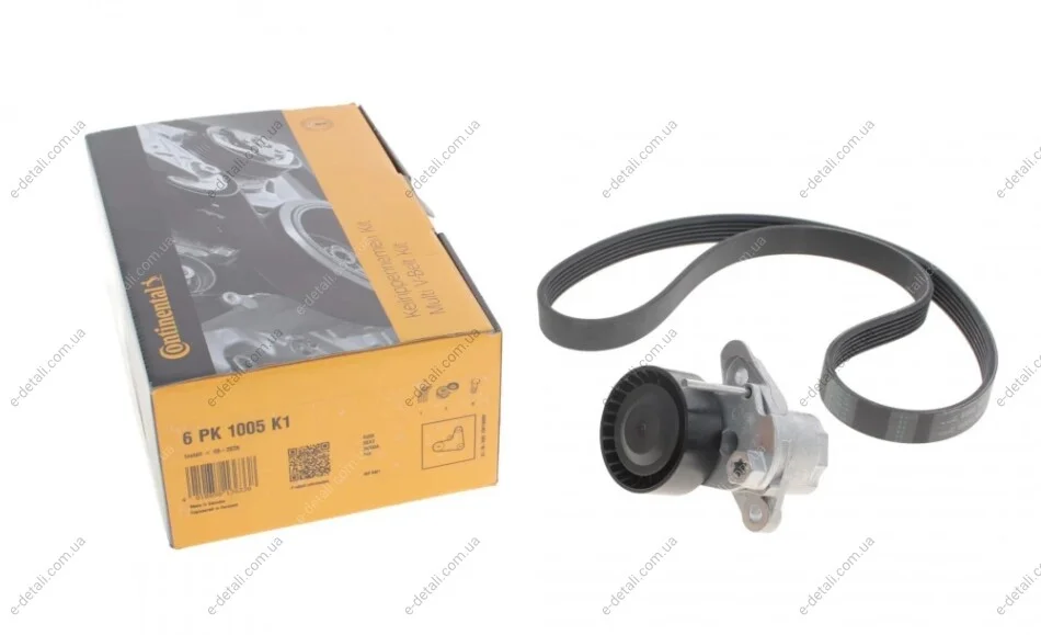 Комплект ременя генератора VW Caddy/Golf/Skoda Fabia/Octavia 1.0-1.4TSI 12- Contitech 6PK1005K1 (фото 1)