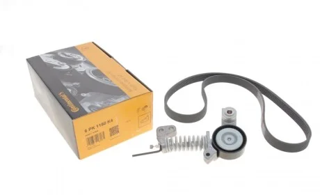 Комплект ремня генератора Volvo S60/S80/S90/V40/V60/V70/V90/XC40/XC60/XC70/XC90 2.0D 13- Contitech 6PK1180K4
