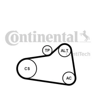 Комплект (ремень+ролики)) Contitech 6PK905EXTRAK1