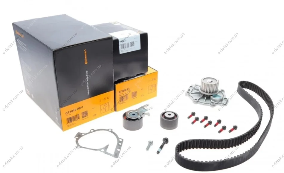 Комплект ременя ГРМ з помпою Volvo 2,0d 2,4d S60 11>, XC60 09> (CT1010WP1) ContiTech Contitech CT1010 WP1 (фото 1)