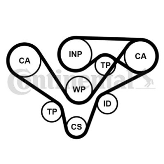 Комплект ремня грм Contitech CT1015K4PRO