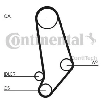 Комплект ГРМ, пас+ролик+помпа Contitech CT 539 WP1