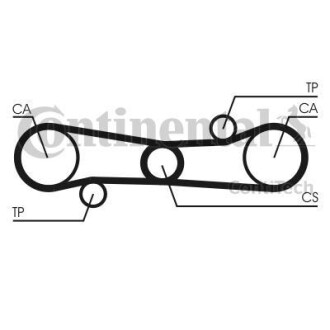 Ремень зубчатый (дл. 60-150) Contitech CT654