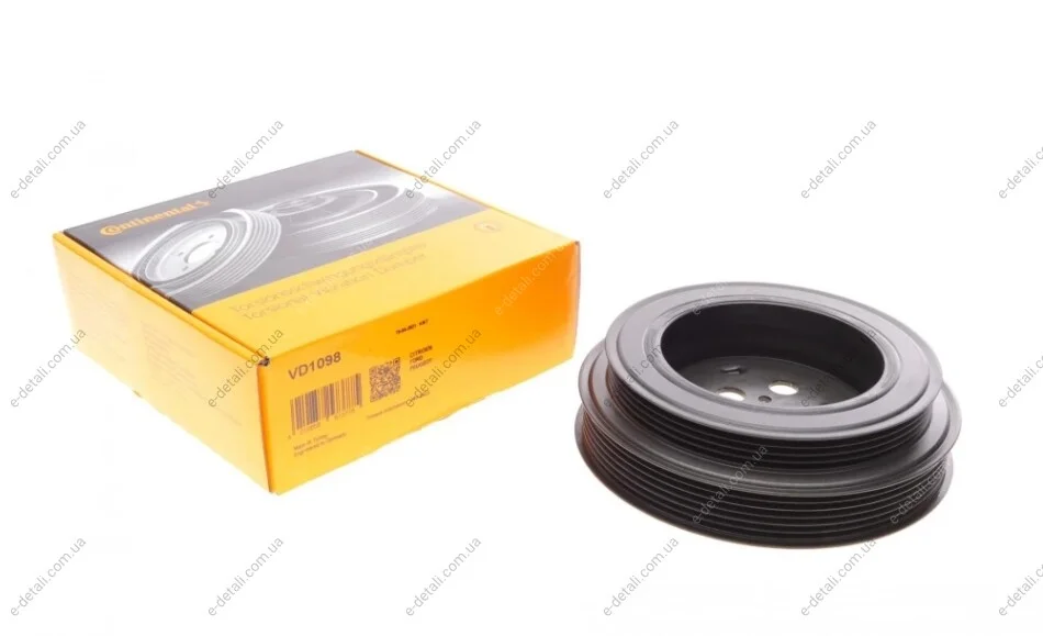 Шків колінвалу Citroen Jumper/Peugeot Boxer 2.2HDi 06-/Ford Transit 2.2TDCi 06- (6PK/4PK) Contitech VD1098 (фото 1)