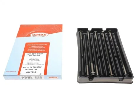 Комплект болтов, головка цилиндра CORTECO 016720B