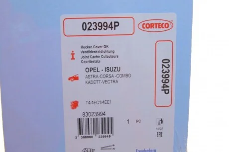 Прокладка кришки клапанів Opel Combo 1.7D 94-01 CORTECO 023994P