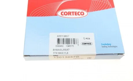 Сальник, колінчастий вал CORTECO 12013857B