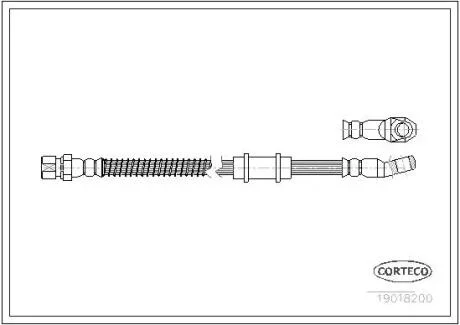 Шланг тормозной ВАЗ 2121 передний (L=471 мм) (выр-во Corteco) CORTECO 19018200