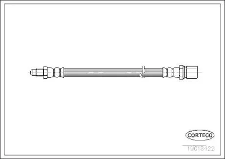 Шланг тормозной ВАЗ 2101 задний (L=254) (выр-во Corteco) CORTECO 19018422