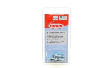 Болт зливу оливи Fiat Doblo 10-/Ducato 06-/ Opel Astra 04-15 (M18x1.5) CORTECO 220140S