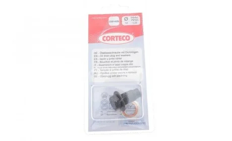 Болт слива масла + шайба Toyota Yaris/Citroen C1/Peugeot 107/108 1.0-1.33 02- (M12x1.25) CORTECO 220142S