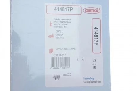 Прокладка ГБЦ Opel Omega/Vectra 2.5i V6 93-00 CORTECO 414817P