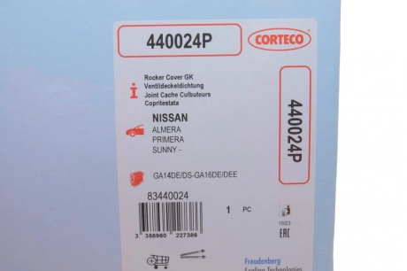 Прокладка кришки клапанів CORTECO 440024P