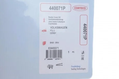 Прокладка крышки клапанов VW Polo 1.4 TDI 99-09 CORTECO 440071P