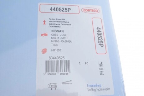 Прокладка, кришка головки циліндра NISSAN CORTECO 440525P